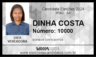 Candidato DINHA COSTA 2024 - IPIAÚ - Eleições