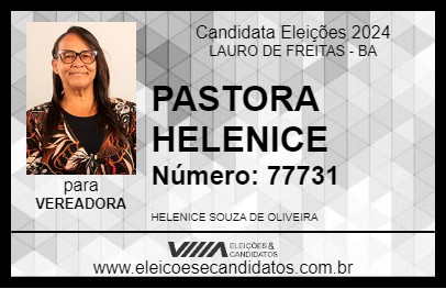 Candidato PASTORA HELENICE 2024 - LAURO DE FREITAS - Eleições