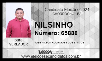 Candidato NILSINHO 2024 - CHORROCHÓ - Eleições