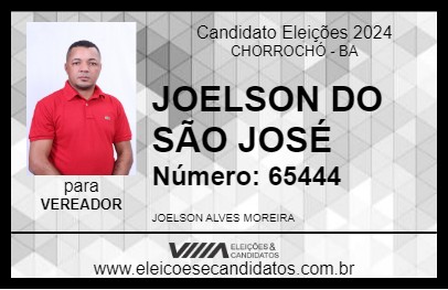 Candidato JOELSON DO SÃO JOSÉ 2024 - CHORROCHÓ - Eleições