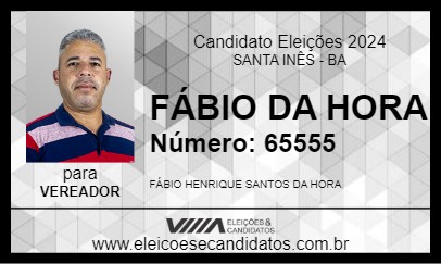 Candidato FÁBIO DA HORA 2024 - SANTA INÊS - Eleições