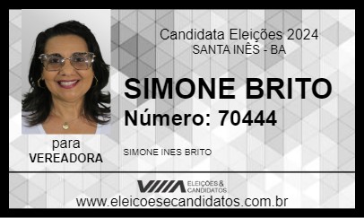 Candidato SIMONE BRITO 2024 - SANTA INÊS - Eleições