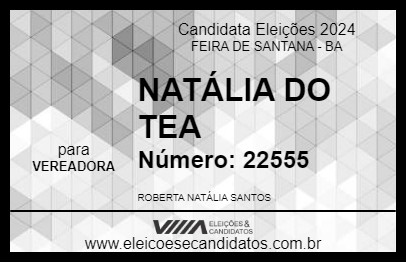 Candidato NATÁLIA DO TEA 2024 - FEIRA DE SANTANA - Eleições