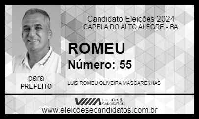 Candidato ROMEU 2024 - CAPELA DO ALTO ALEGRE - Eleições