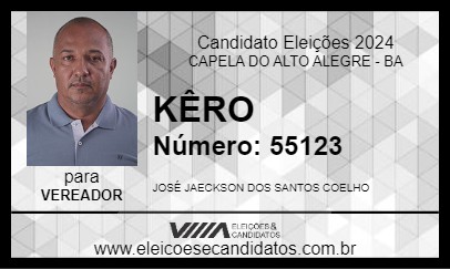 Candidato KÊRO 2024 - CAPELA DO ALTO ALEGRE - Eleições