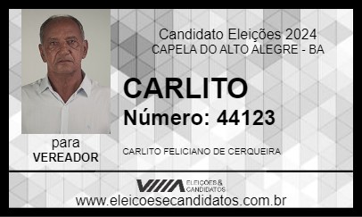 Candidato CARLITO 2024 - CAPELA DO ALTO ALEGRE - Eleições