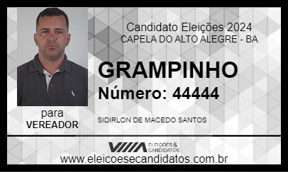 Candidato GRAMPINHO 2024 - CAPELA DO ALTO ALEGRE - Eleições