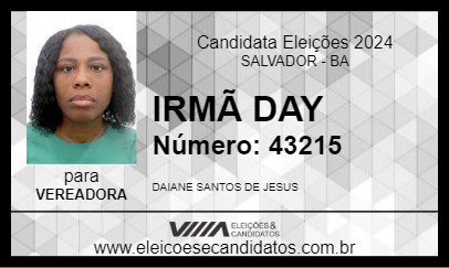 Candidato IRMÃ DAY 2024 - SALVADOR - Eleições