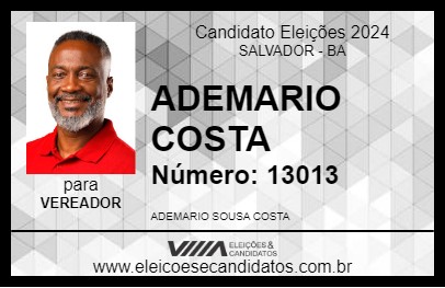 Candidato ADEMARIO COSTA 2024 - SALVADOR - Eleições