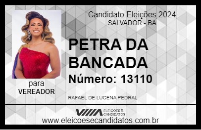 Candidato PETRA DA BANCADA 2024 - SALVADOR - Eleições