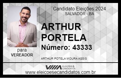 Candidato ARTHUR PORTELA 2024 - SALVADOR - Eleições