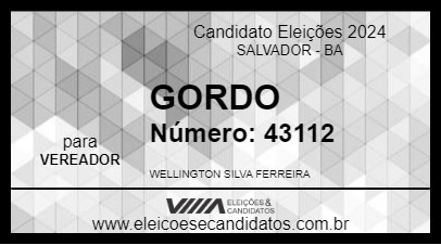 Candidato GORDO 2024 - SALVADOR - Eleições