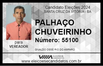 Candidato PALHAÇO CHUVEIRINHO 2024 - SANTA CRUZ DA VITÓRIA - Eleições