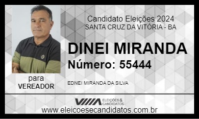 Candidato DINEI MIRANDA 2024 - SANTA CRUZ DA VITÓRIA - Eleições