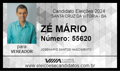 Candidato ZÉ MÁRIO 2024 - SANTA CRUZ DA VITÓRIA - Eleições