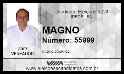 Candidato MAGNO 2024 - IRECÊ - Eleições