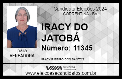 Candidato IRACY DO JATOBÁ 2024 - CORRENTINA - Eleições