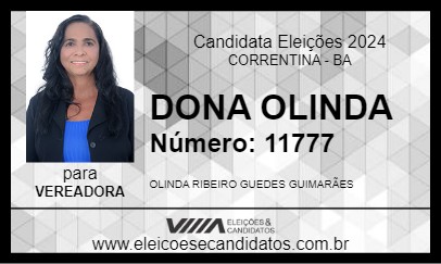 Candidato DONA OLINDA 2024 - CORRENTINA - Eleições