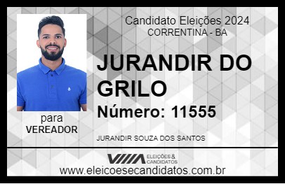 Candidato JURANDIR DO GRILO 2024 - CORRENTINA - Eleições