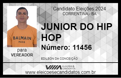 Candidato JUNIOR DO HIP HOP 2024 - CORRENTINA - Eleições