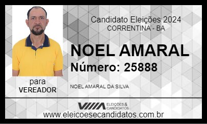 Candidato NOEL AMARAL 2024 - CORRENTINA - Eleições