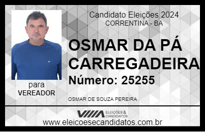 Candidato OSMAR DA PÁ CARREGADEIRA 2024 - CORRENTINA - Eleições