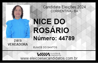 Candidato NICE DO ROSÁRIO 2024 - CORRENTINA - Eleições