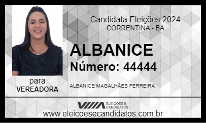 Candidato ALBANICE 2024 - CORRENTINA - Eleições