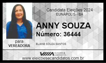 Candidato ANNY SOUZA 2024 - EUNÁPOLIS - Eleições