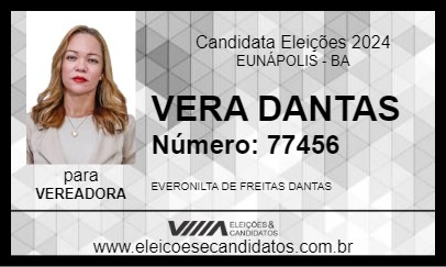 Candidato VERA DANTAS 2024 - EUNÁPOLIS - Eleições