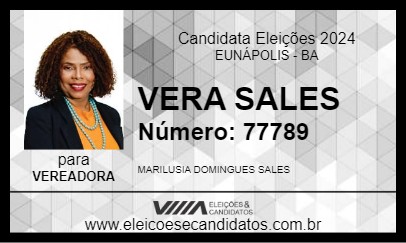 Candidato VERA SALES 2024 - EUNÁPOLIS - Eleições