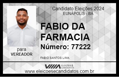 Candidato FABIO DA FARMACIA 2024 - EUNÁPOLIS - Eleições