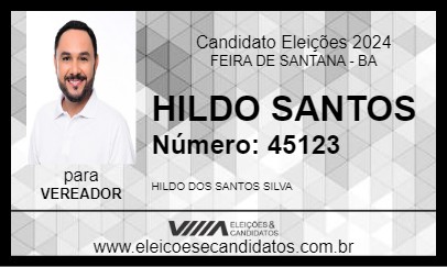 Candidato HILDO SANTOS 2024 - FEIRA DE SANTANA - Eleições