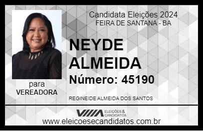 Candidato NEYDE ALMEIDA 2024 - FEIRA DE SANTANA - Eleições