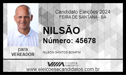 Candidato NILSÃO 2024 - FEIRA DE SANTANA - Eleições