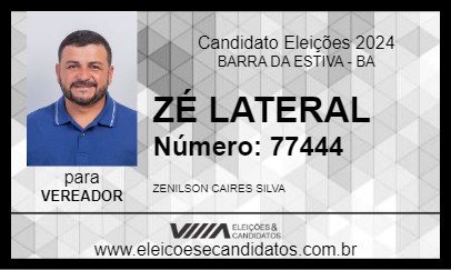 Candidato ZÉ LATERAL 2024 - BARRA DA ESTIVA - Eleições