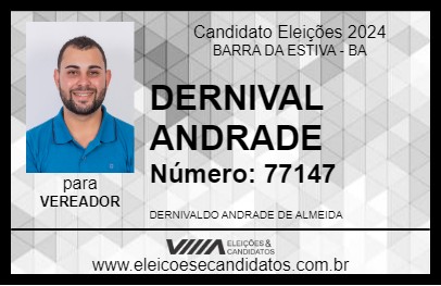 Candidato DERNIVAL ANDRADE 2024 - BARRA DA ESTIVA - Eleições