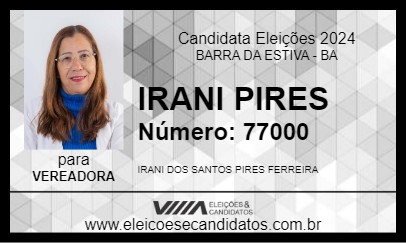 Candidato IRANI PIRES 2024 - BARRA DA ESTIVA - Eleições