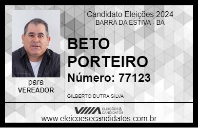 Candidato BETO PORTEIRO 2024 - BARRA DA ESTIVA - Eleições