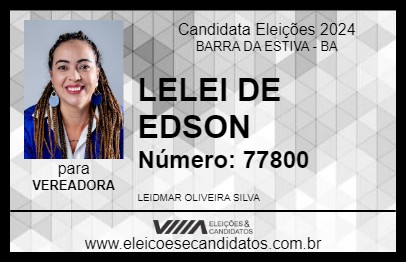 Candidato LELEI DE EDSON 2024 - BARRA DA ESTIVA - Eleições