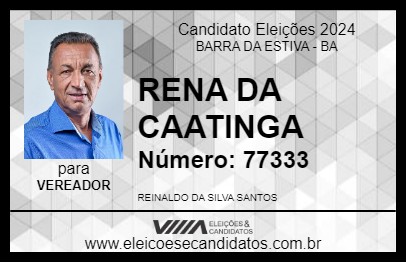 Candidato RENA DA CAATINGA 2024 - BARRA DA ESTIVA - Eleições