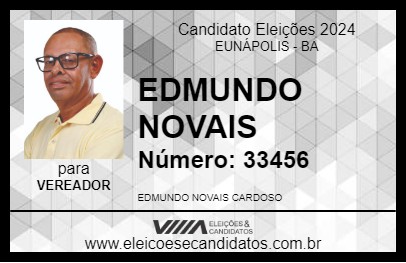 Candidato EDMUNDO NOVAIS 2024 - EUNÁPOLIS - Eleições