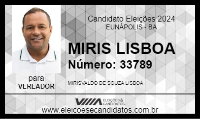 Candidato MIRIS LISBOA 2024 - EUNÁPOLIS - Eleições