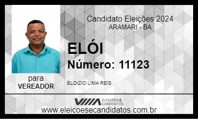 Candidato ELÓI 2024 - ARAMARI - Eleições