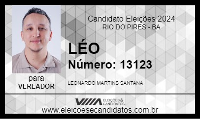 Candidato LÉO 2024 - RIO DO PIRES - Eleições