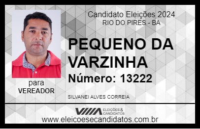 Candidato PEQUENO DA VARZINHA 2024 - RIO DO PIRES - Eleições