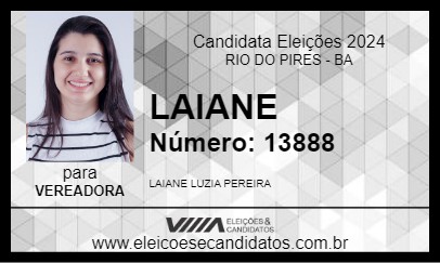 Candidato LAIANE 2024 - RIO DO PIRES - Eleições