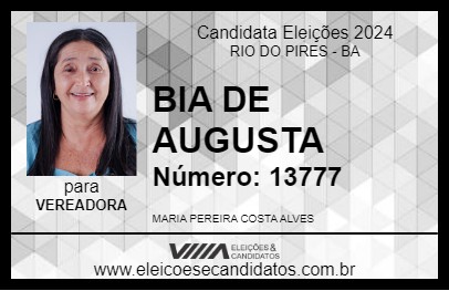 Candidato BIA DE AUGUSTA 2024 - RIO DO PIRES - Eleições