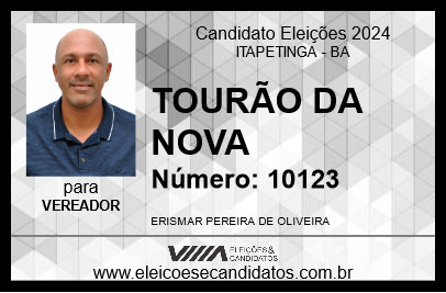 Candidato TOURÃO DA NOVA 2024 - ITAPETINGA - Eleições