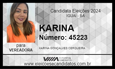 Candidato KARINA 2024 - IGUAÍ - Eleições